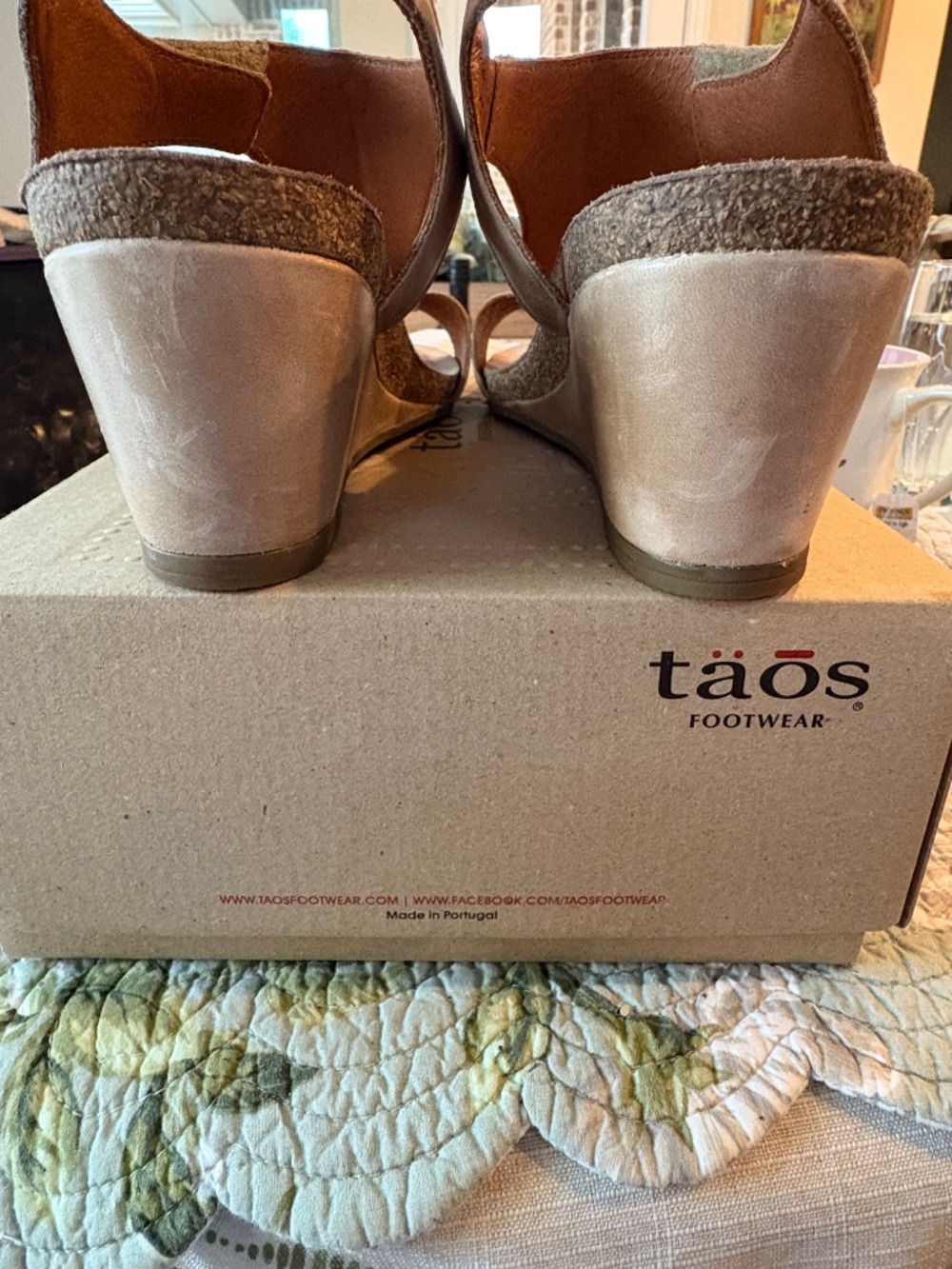 Taos sandals “ Sheila” Leather Wedges size 10-10.5 U.S. ( 41 EU) - Picture 4 of 10